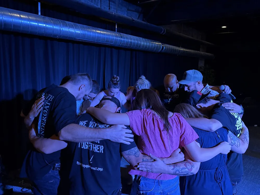 Congregation in Sunday worship
